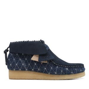 Clarks Womens Wallabee Boot Blue Boots (NWT)